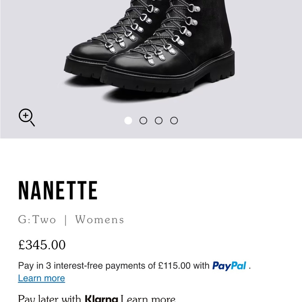 Grenson Nanette Black Lace-Up Leather Boots